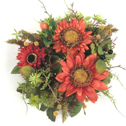 Pillar Candle Wreath/Ring - Sunflower Berry Wreath